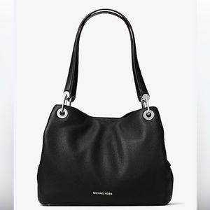 KORS Michael Kors Black Leather Shoulder Bag